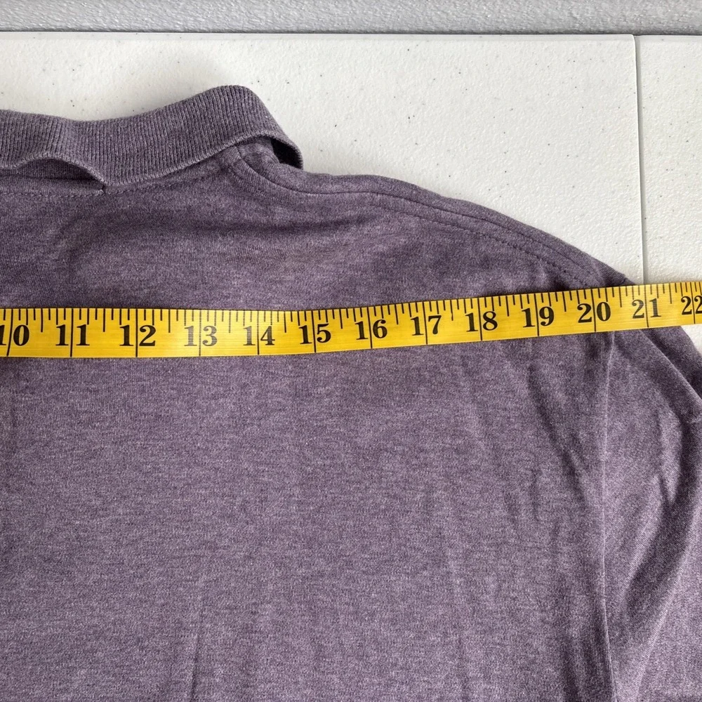 Polo Ralph Lauren Men's Large Purple‎ Cotton Sort Sleeve Polo with Orange Pony